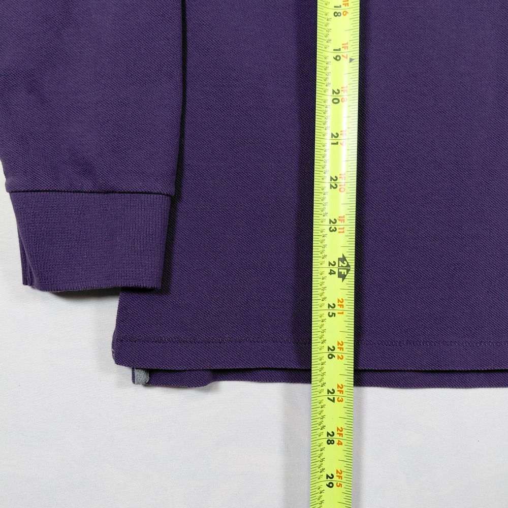 PS Paul Smith Mens Long Sleeve Zebra Logo Polo Shirt Purple Size Medium - Picture 9 of 13
